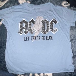 AC/DC baby blue shirt